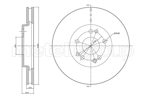 METELLI 23-0300 - Тормозные диски