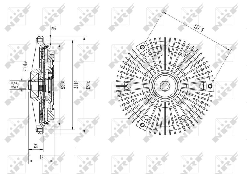 NRF 49594 - Вискомуфта вентилятора