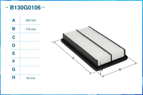 CWORKS B130G0106 - Воздушный фильтр