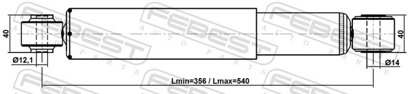 FEBEST 05110-006R - Амортизатор