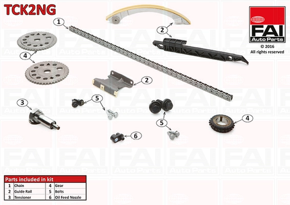 FAI AUTOPARTS TCK2NG - Комплект цепи ГРМ