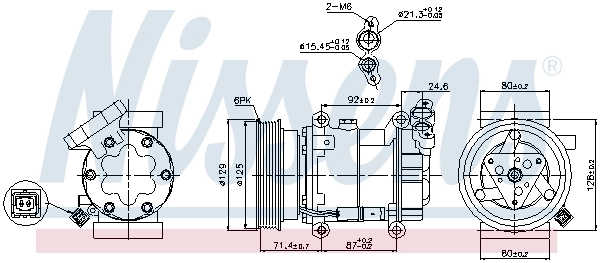 NISSENS 89332 - Компрессор кондиционера