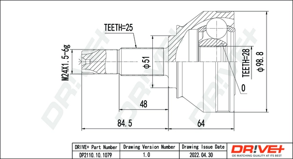 DR!VE+ DP2110.10.1079 - ШРУС