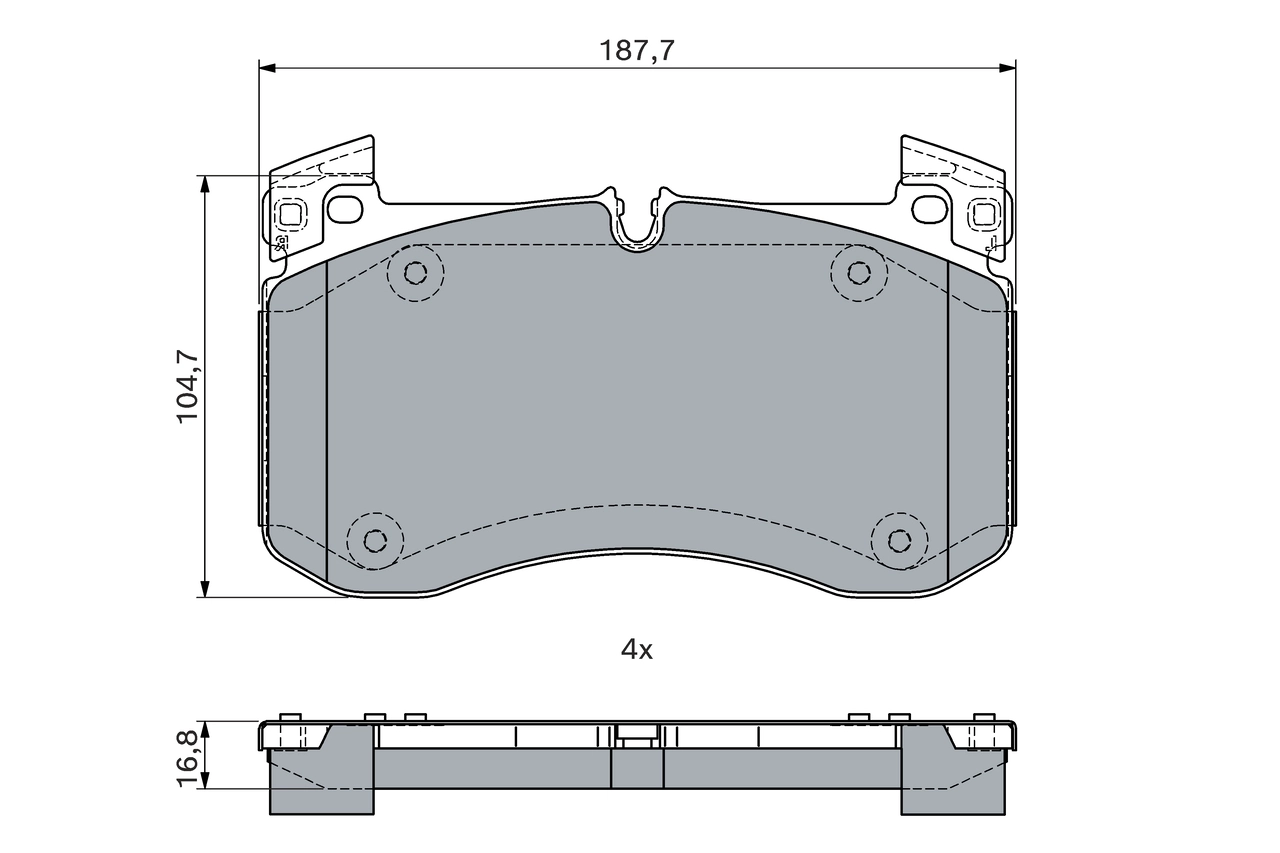 BOSCH 0 986 460 037 - Тормозные колодки 