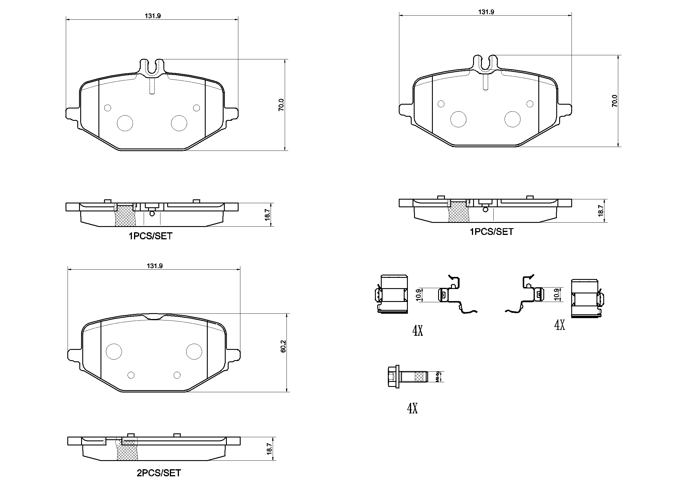 BREMBO P50168N - Комплект тормозных колодок, дисковый тормоз PRIME LINE - Ceramic