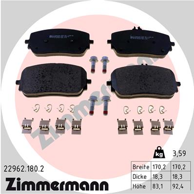 ZIMMERMANN 22962.180.2 - Тормозные колодки 