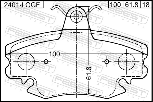 FEBEST 2401-LOGF - Тормозные колодки 