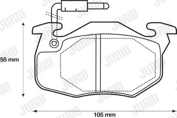 JURID 571332D - Тормозные колодки 