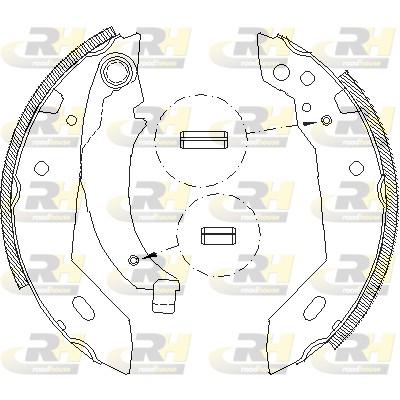 ROADHOUSE 4095.00 - Колодки барабанные