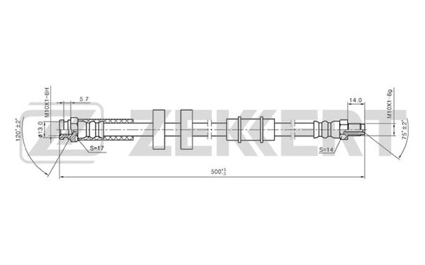 ZEKKERT BS-9168 - Тормозные шланги