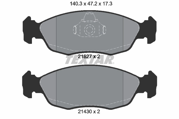 TEXTAR 2182702 - Комплект тормозных колодок, дисковый тормоз Q+