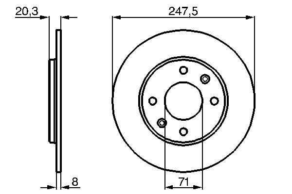 BOSCH 0 986 478 371 - Тормозные диски