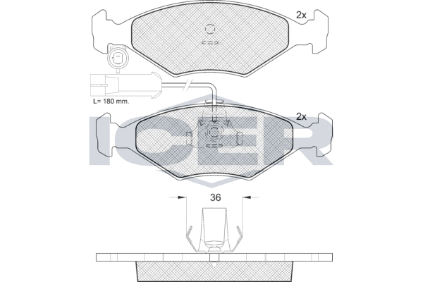 ICER 181603 - Тормозные колодки 