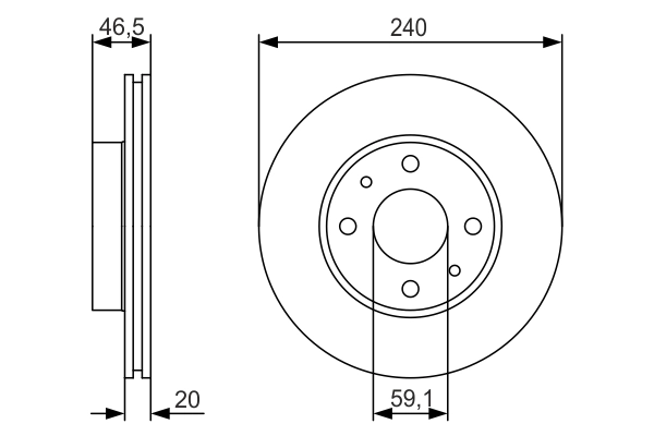 BOSCH 0 986 479 S74 - Тормозные диски