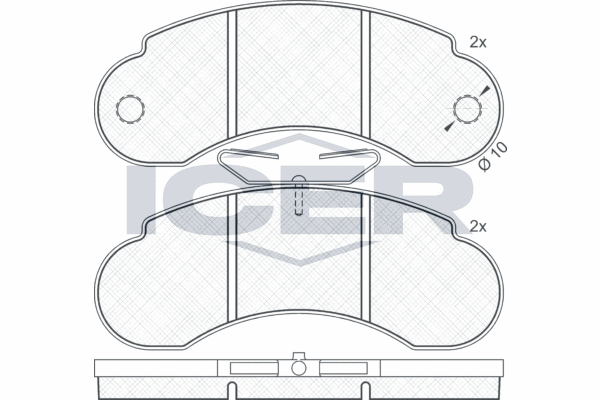 ICER 140452 - Тормозные колодки 