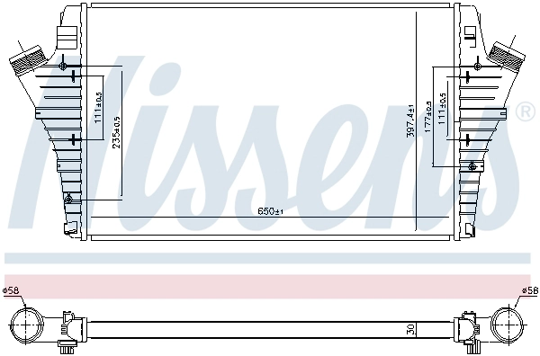 NISSENS 96647 - Интеркулер