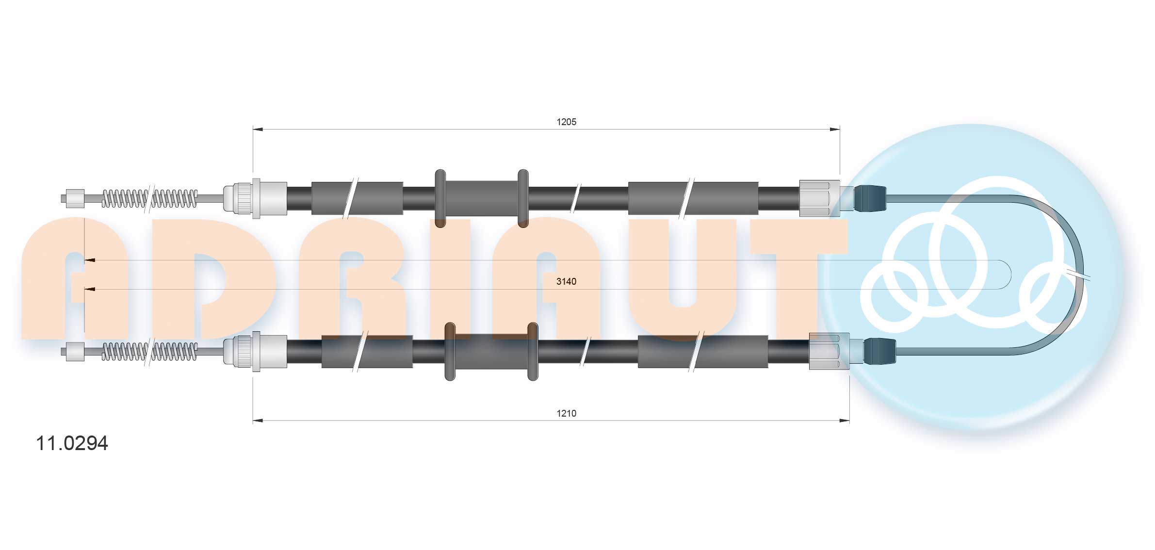 ADRIAUTO 11.0294 - Трос ручника