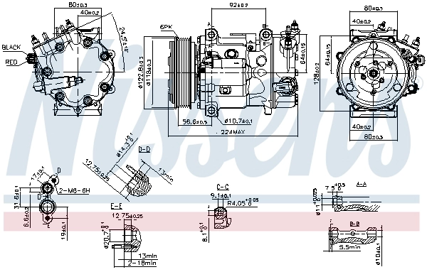 NISSENS 890744 - Компрессор кондиционера