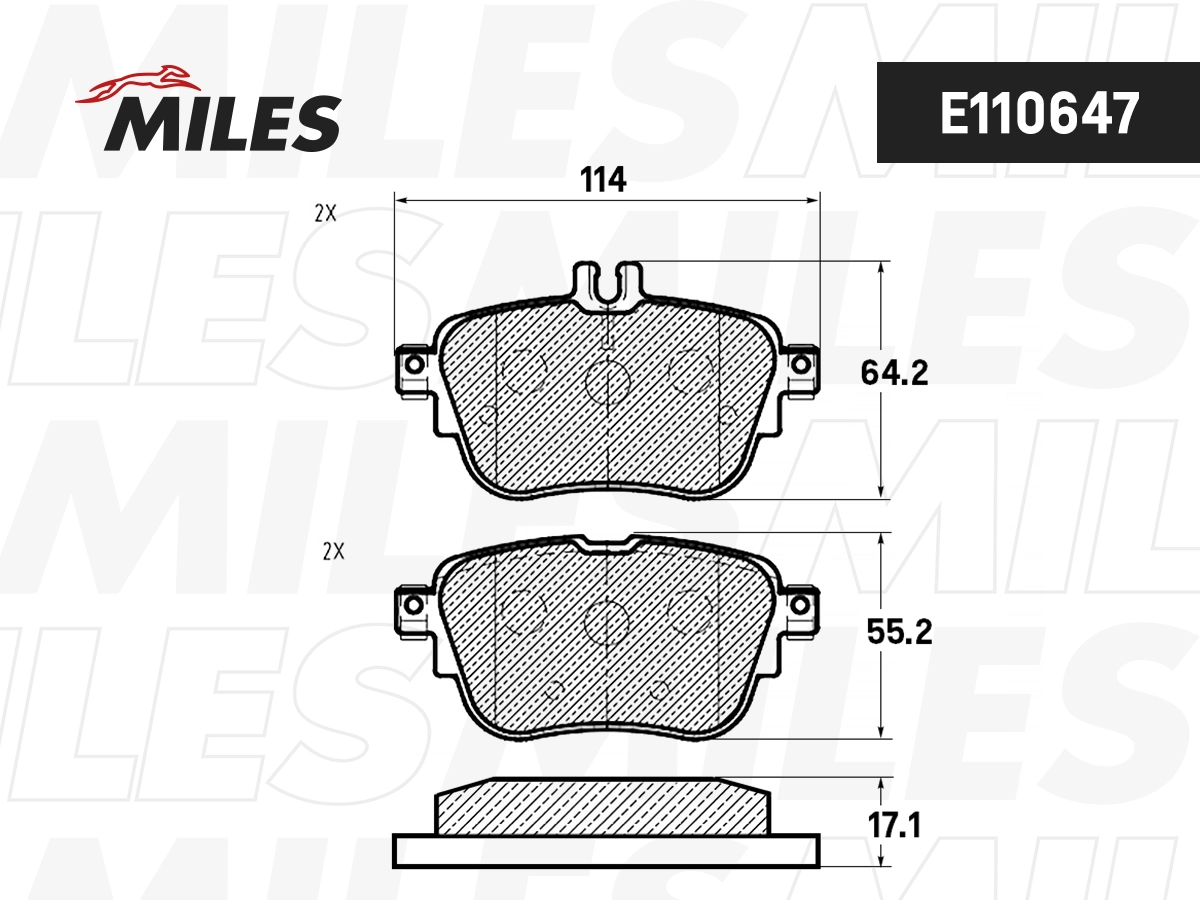 MILES E110647 - Тормозные колодки 