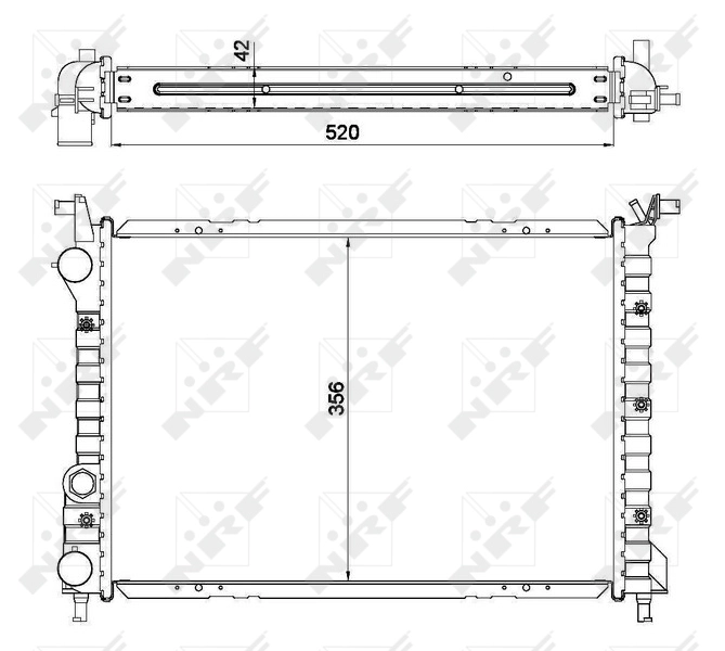 NRF 53608 - Радиатор охлаждения