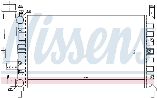 NISSENS 61852 - Радиатор охлаждения