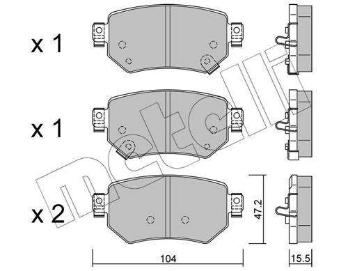 METELLI 22-1159-0 - Тормозные колодки 