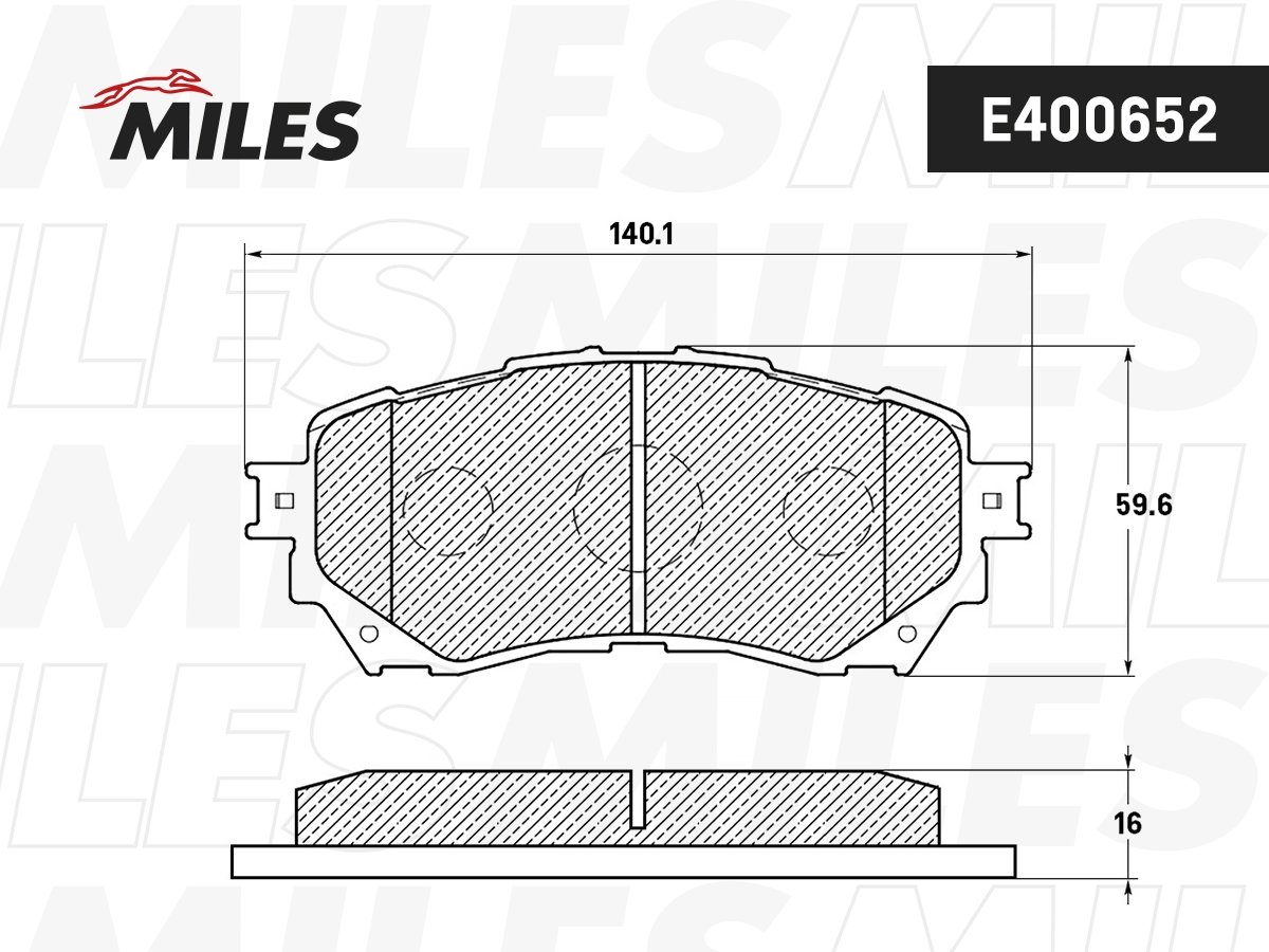 MILES E400652 - Тормозные колодки 