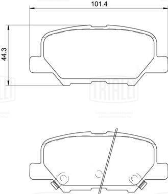 TRIALLI PF 4385CR - Тормозные колодки 