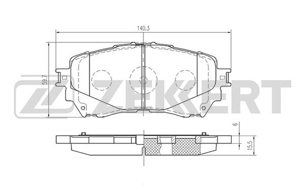 ZEKKERT BS-1966 - Тормозные колодки 