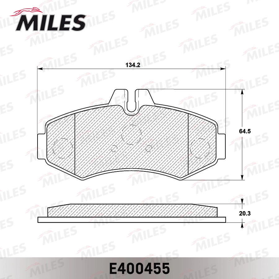 MILES E400455 - Тормозные колодки 