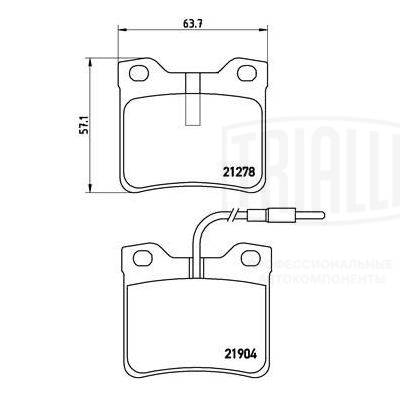 TRIALLI PF 4065 - Тормозные колодки 