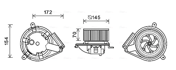 AVA QUALITY COOLING MS8626 - Моторчик печки