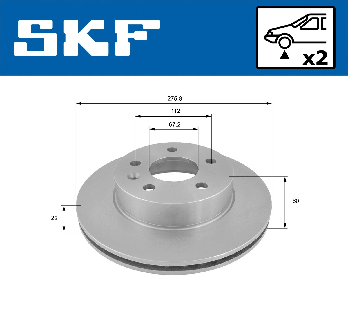 SKF VKBD 80239 V2 - Тормозные диски