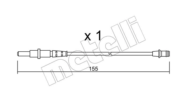 METELLI SU.163 - Датчик износа тормозных колодок