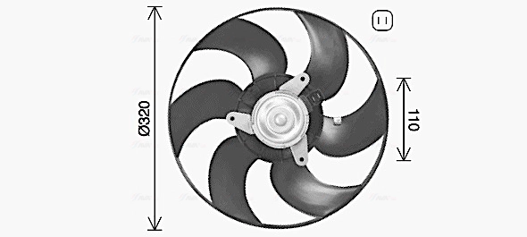 AVA QUALITY COOLING PE7563 - Вентилятор радиатора