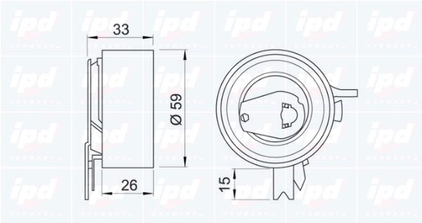 IPD 14-0447 - Натяжной ролик ГРМ