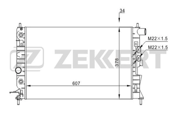 ZEKKERT MK-1516 - Радиатор охлаждения