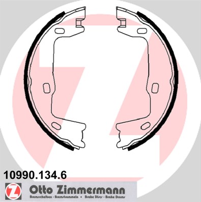 ZIMMERMANN 10990.134.6 - Барабанные колодки