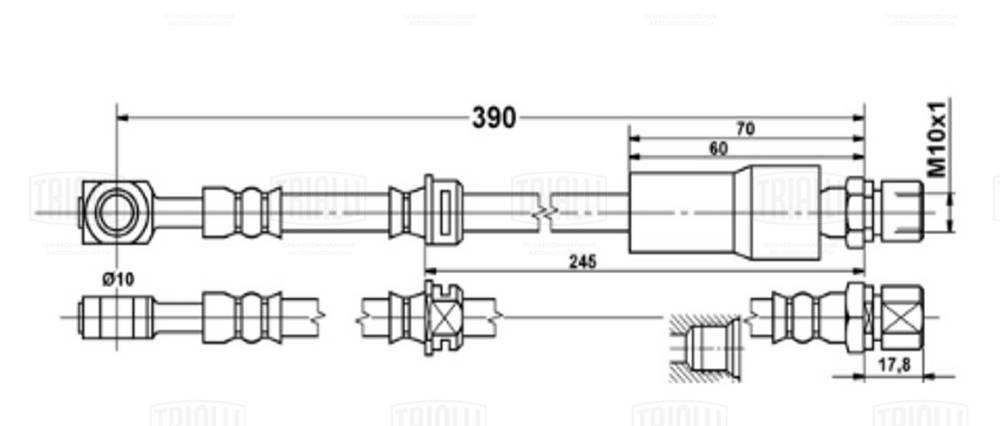 TRIALLI BF 4832 - Тормозные шланги