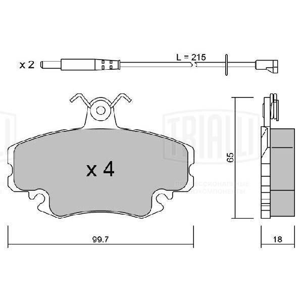 TRIALLI PF 4395 - Тормозные колодки 