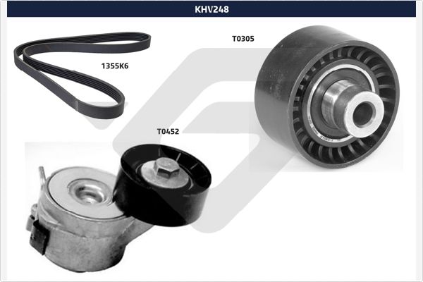 HUTCHINSON KHV 248 - Комплект приводного ремня