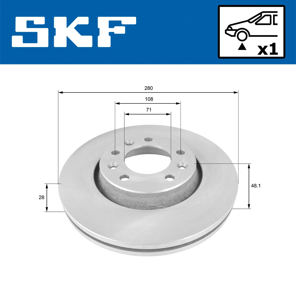 SKF VKBD 80245 V1 - Тормозные диски