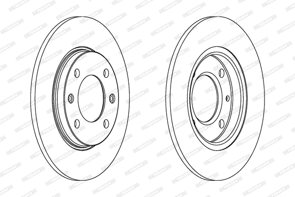 FERODO DDF244C - Тормозной диск PREMIER Coat+ disc