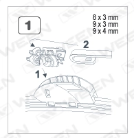 WEEN 100-6028 - Щетка стеклоочистителя Shimo