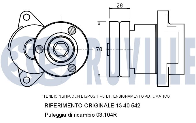 RUVILLE 540525 - Натяжитель ремня генератора