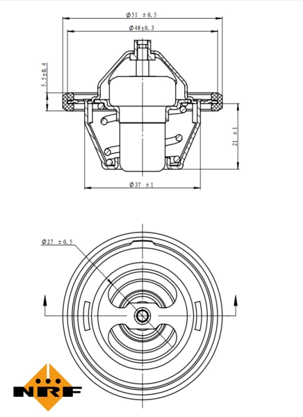 NRF 725154 - Термостат, охлаждающая жидкость EASY FIT