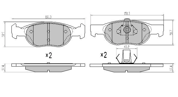 FREMAX FBP-0968 - Тормозные колодки 