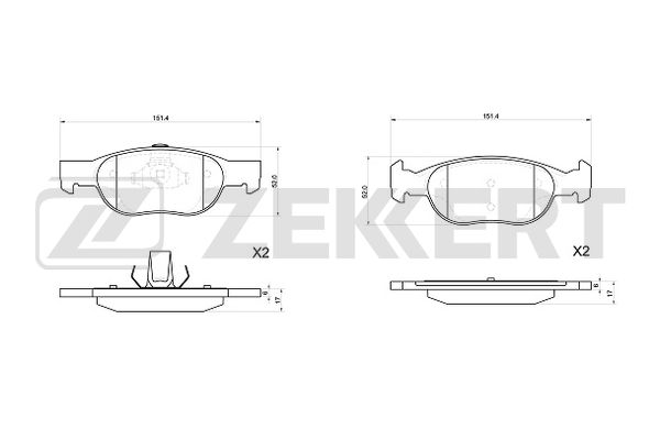 ZEKKERT BS-1045 - Тормозные колодки 