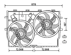 AVA QUALITY COOLING FT7586 - Вентилятор радиатора