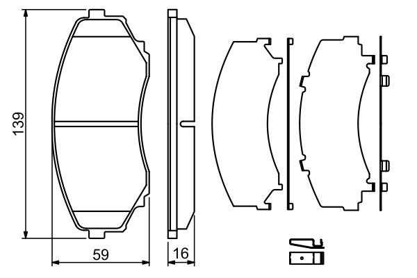 BOSCH 0 986 494 204 - Тормозные колодки 